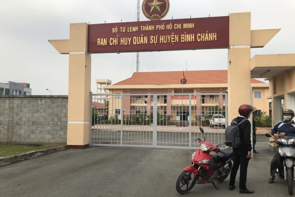 Xây lắp CSHT trụ anten dây co 42m - BCHQS huyện Bình Chánh