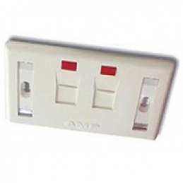 Mặt nạ 2-port Faceplate AMP ( COMMSCOPE)