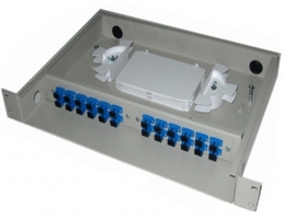 Hộp Phối Quang ODF nhựa 24FO khay trượt gắn rack ( SC/UPC, đủ phụ kiện)