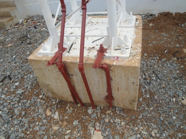 Xây lắp CSHT trụ anten dây co 42m - BCHQS huyện Bình Chánh