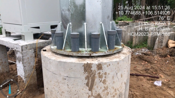 Xây dựng cơ sở hạ tầng viễn thông trạm HCM2023-PTM-186