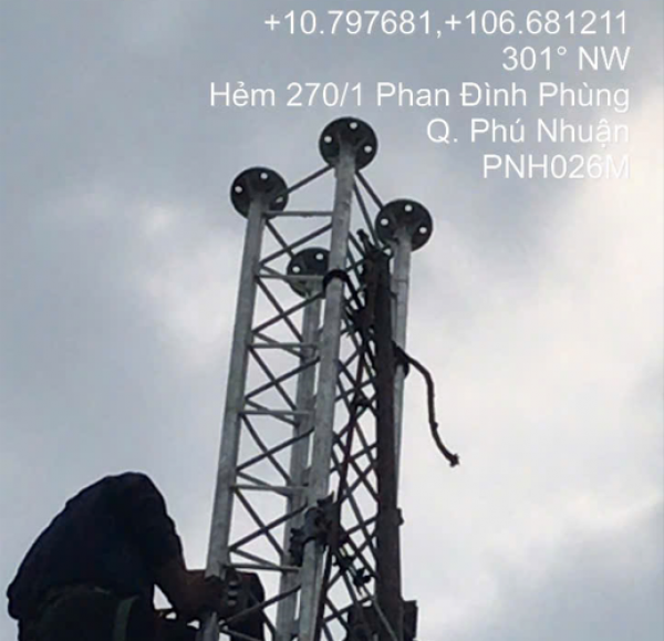 Sửa chữa các trụ anten không đảm bảo an toàn thuộc khu vực  TTVT Gia Định