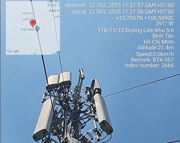 Gia cố trụ anten lắp đặt anten 5G trạm BTS BTA067M, BTA129M, BCH131M